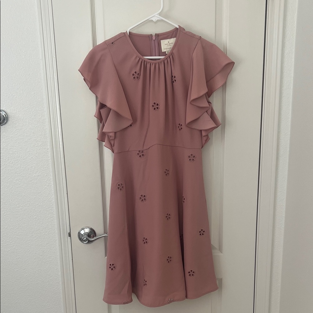 Kate Spade Pink Ruffle Sleeve Dress